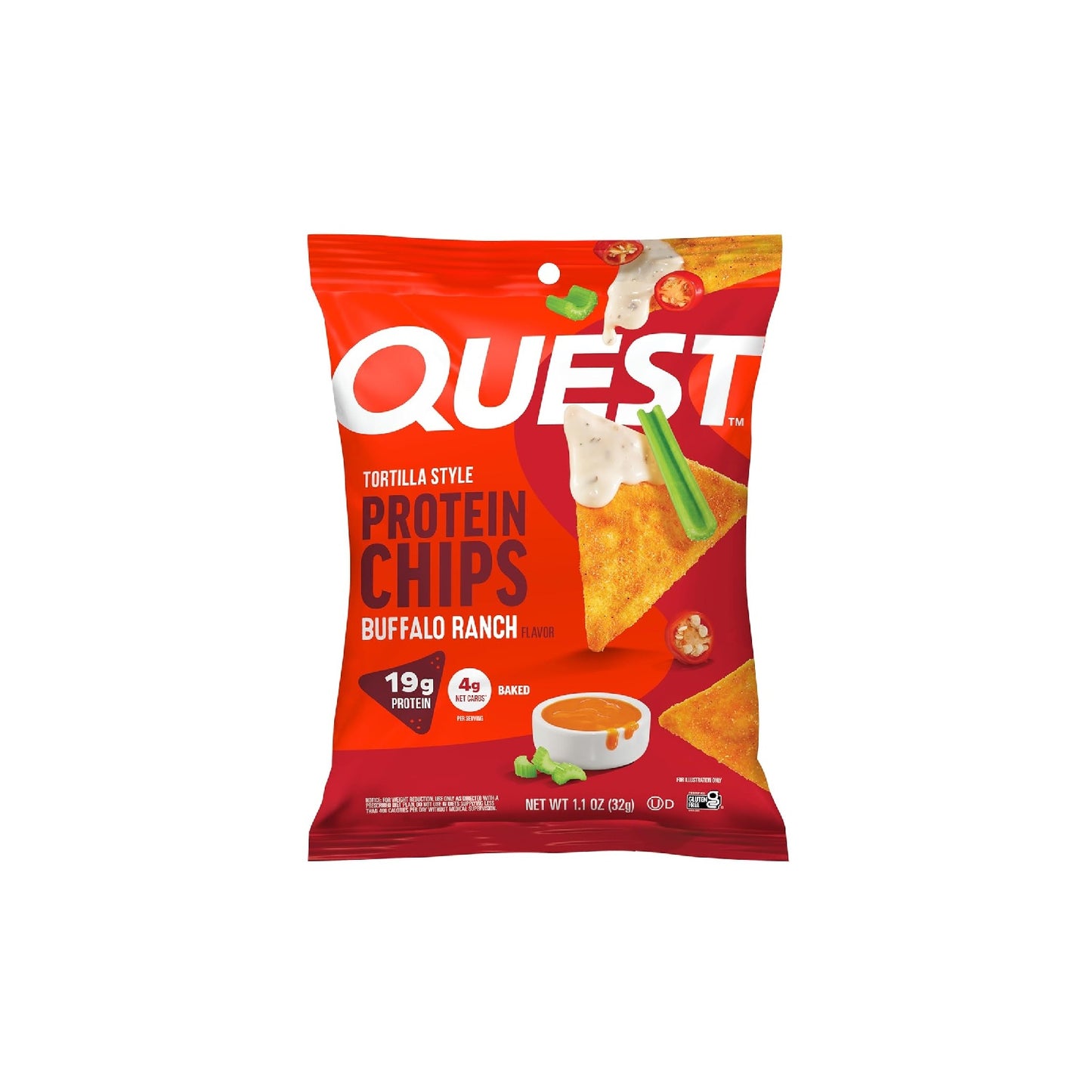 Quest Nutrition Protein Chips, 19g Protein, 4g Net Carb, Low Carb, 1.1 oz (Pack of 12)