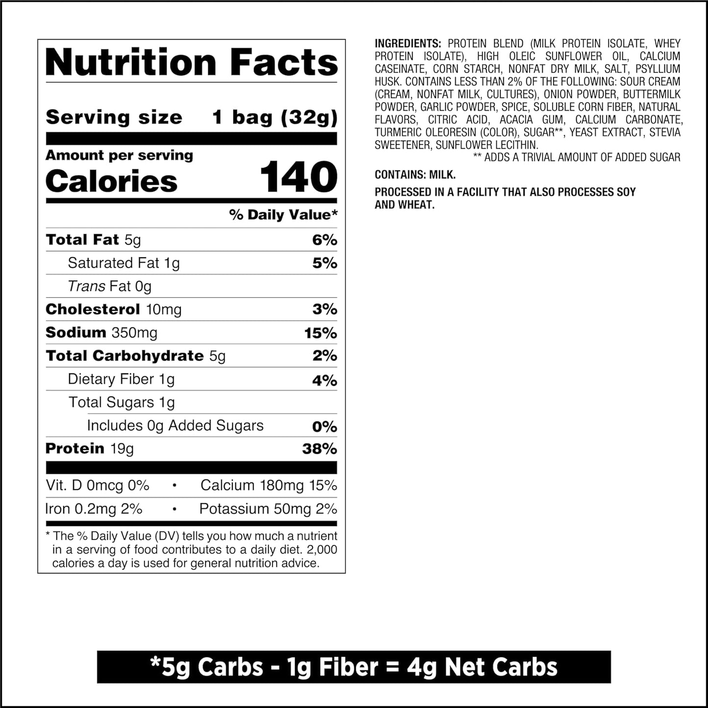Quest Nutrition Protein Chips, 19g Protein, 4g Net Carb, Low Carb, 1.1 oz (Pack of 12)