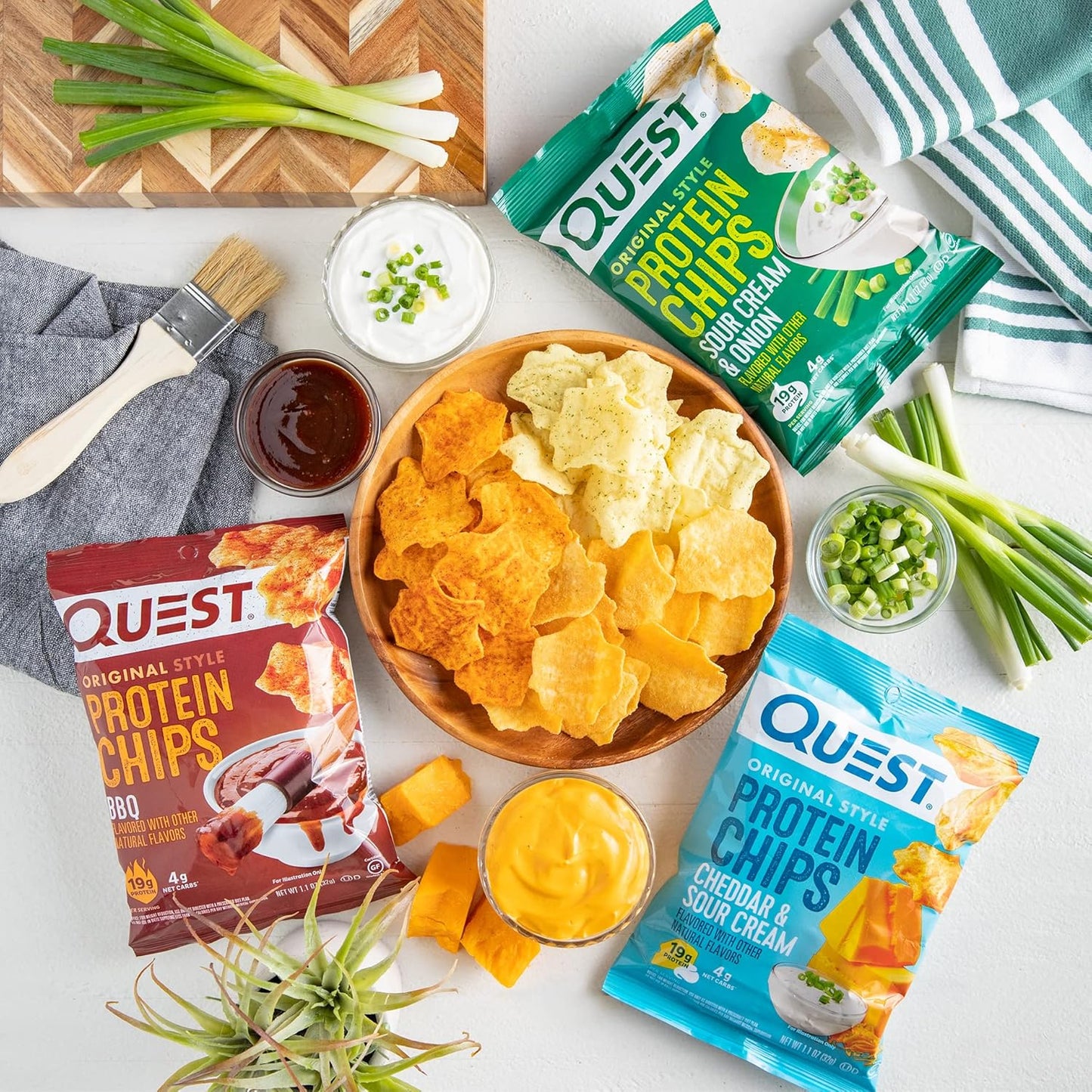Quest Nutrition Protein Chips, 19g Protein, 4g Net Carb, Low Carb, 1.1 oz (Pack of 12)