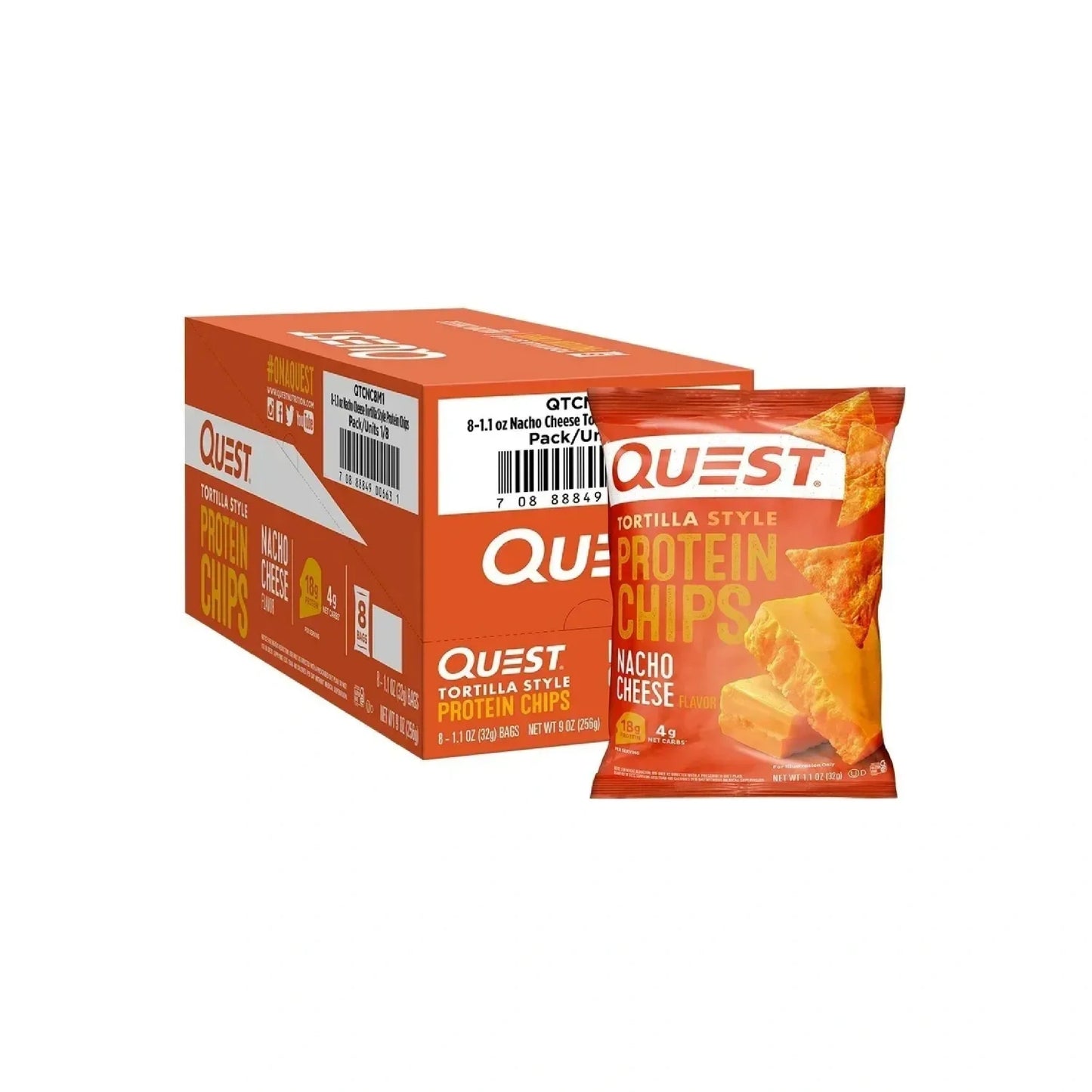 Quest Nutrition Protein Chips, 19g Protein, 4g Net Carb, Low Carb, 1.1 oz (Pack of 12)